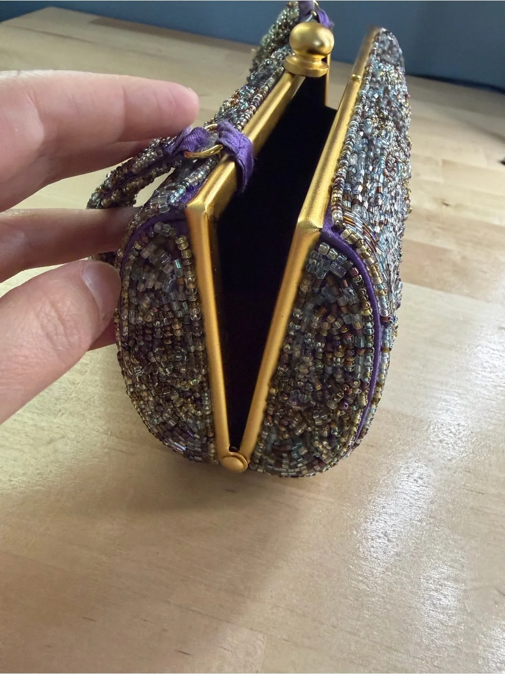 NWT Vintage Lord & Taylor Beaded Clutch Evening Bag